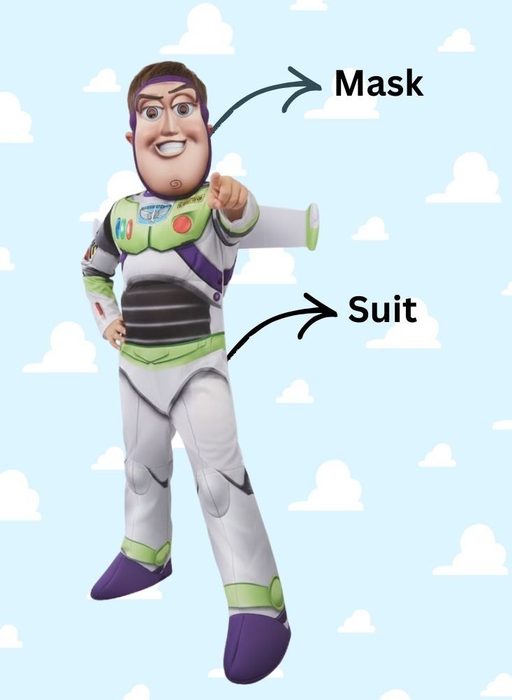 بريميم زي تنكري قابل للنفخ على شكل باز لايت يير للأطفال - زي تنكري لبطل الفضاء - Image 3